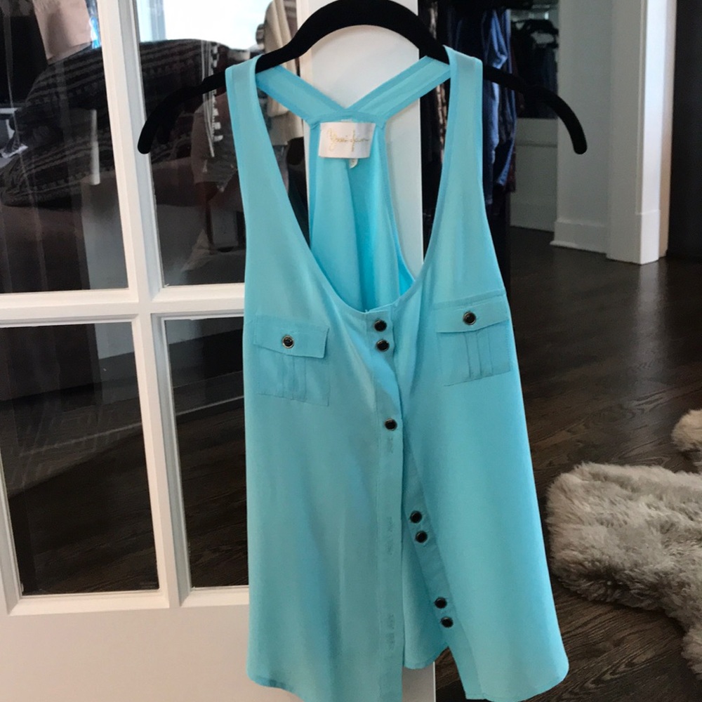 Sleeveless racer back blouse tank